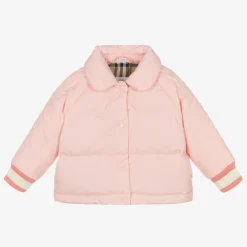 Burberry Coats & Jackets*Baby Girls Pink Down Padded Puffer Jacket