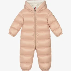 Moncler Enfant Snowwear|Snowwear*Baby Girls Pink Down Salongo Snowsuit