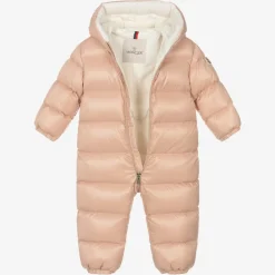 Moncler Enfant Snowwear|Snowwear*Baby Girls Pink Down Salongo Snowsuit