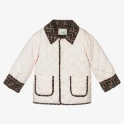 Fendi Coats & Jackets*Baby Girls Pink FF Jacket