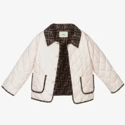 Fendi Coats & Jackets*Baby Girls Pink FF Jacket
