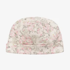 Tartine et Chocolat Hats*Baby Girls Pink Floral Cotton Hat