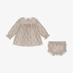 Paloma de la O Dresses*Baby Girls Pink Floral Cotton Dress