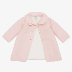 Paz Rodríguez Coats & Jackets*Baby Girls Pink Knitted Pram Coat