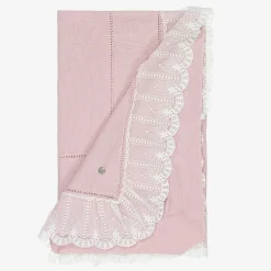ArtesanÃa Granlei Gifts*Baby Girls Pink Lace Trim Blanket (105cm)