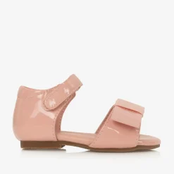 Age of Innocence Sandals|Sandals*Baby Girls Pink Leather Bow Sandals