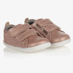 Bobux Step Up First Walkers|First Walkers*Baby Girls Pink Leather Trainers