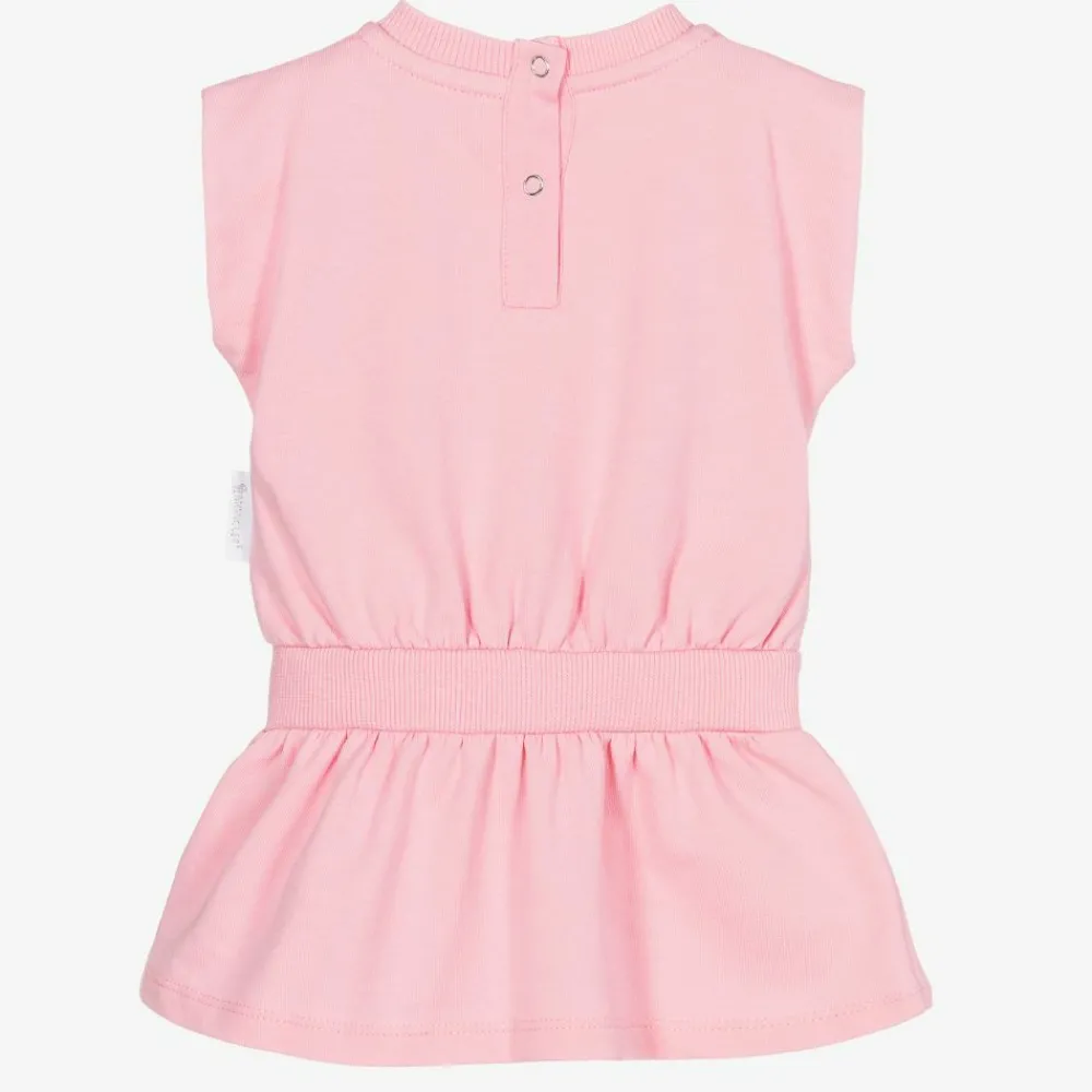 Moncler Enfant Dresses*Baby Girls Pink Logo Dress