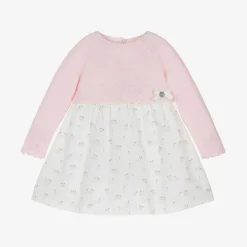 Paz Rodríguez Dresses*Baby Girls Pink Penguin Wool & Cotton Dress