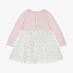 Paz Rodríguez Dresses*Baby Girls Pink Penguin Wool & Cotton Dress