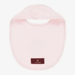 AIGNER Feeding Accessories*Baby Girls Pink Pima Cotton Bib