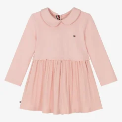 Tommy Hilfiger Dresses*Baby Girls Pink Piqué & Pointelle Dress