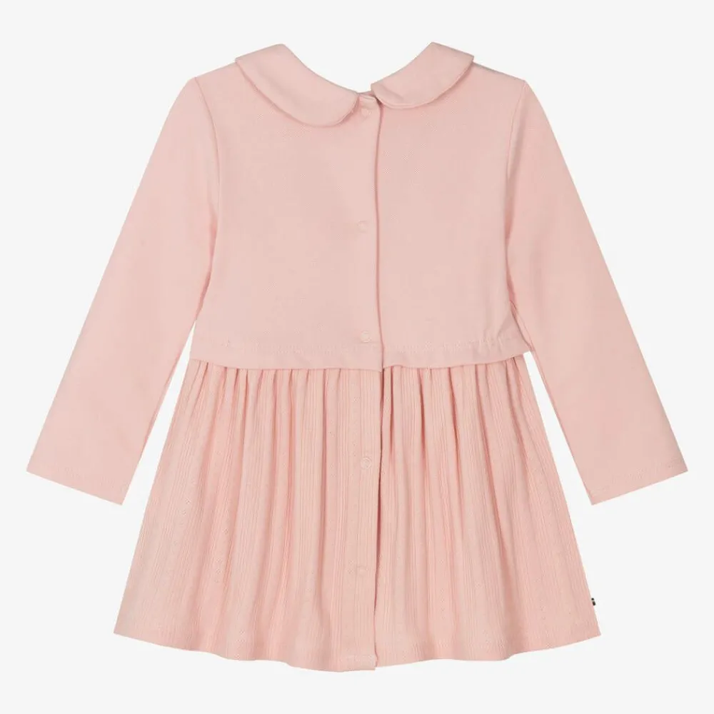 Tommy Hilfiger Dresses*Baby Girls Pink Piqué & Pointelle Dress