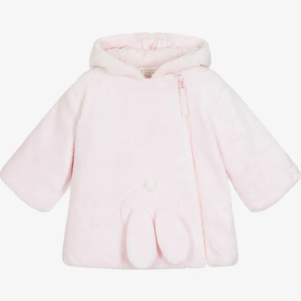 Emile et Rose Coats & Jackets*Baby Girls Pink Plush Bunny Coat