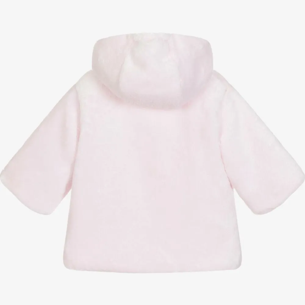 Emile et Rose Coats & Jackets*Baby Girls Pink Plush Bunny Coat