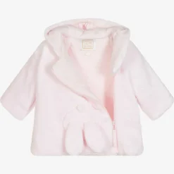 Emile et Rose Coats & Jackets*Baby Girls Pink Plush Bunny Coat