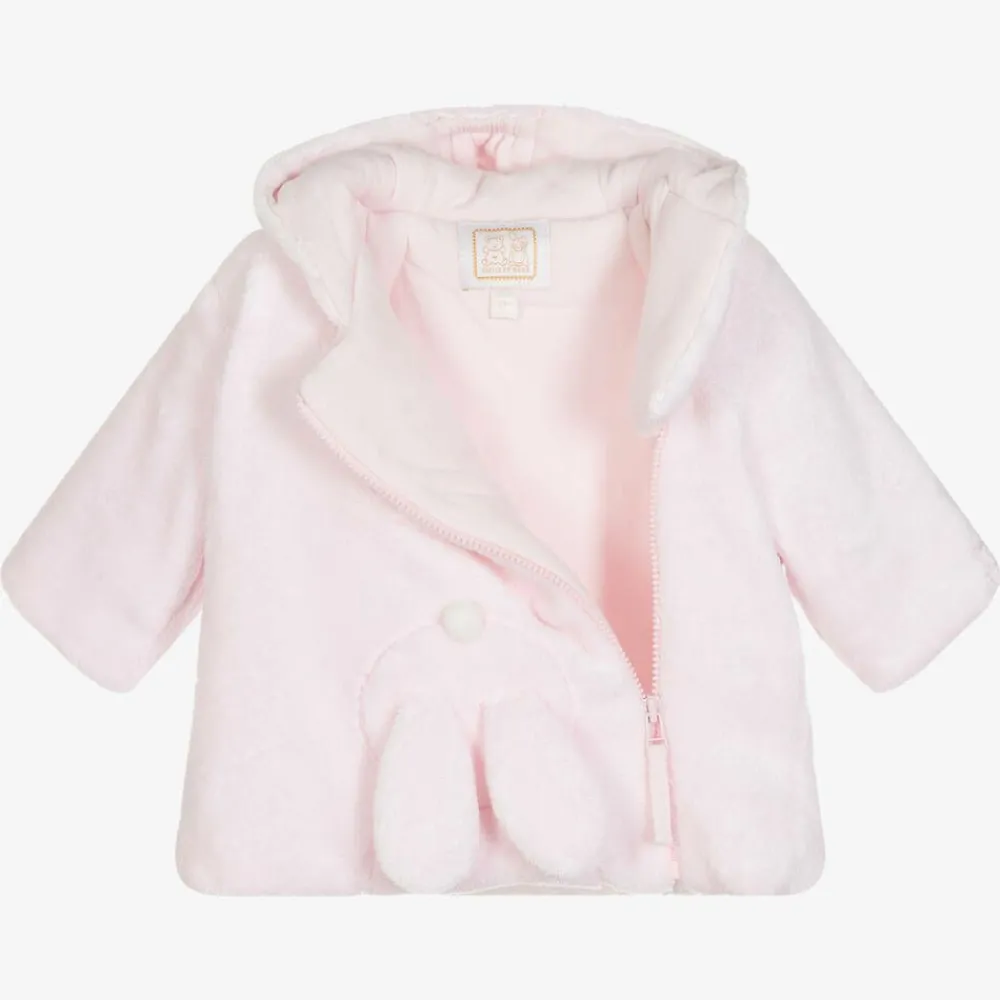 Emile et Rose Coats & Jackets*Baby Girls Pink Plush Bunny Coat