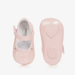 Mayoral Newborn Pre Walkers|Pre Walkers*Baby Girls Pink Pom-Pom Pre-Walker Shoes