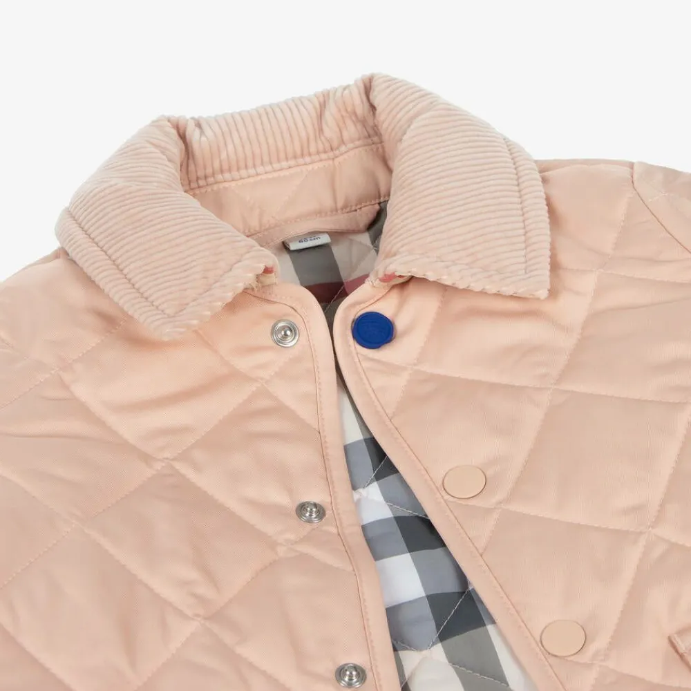 Burberry Coats & Jackets*Baby Girls Pink Quilted Jacket