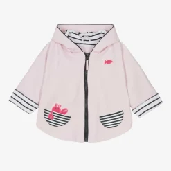 Week-end à la mer Coats & Jackets*Baby Girls Pink Rain Cape