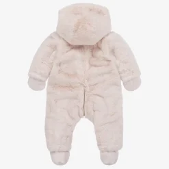 Tartine et Chocolat Snowwear*Baby Girls Pink Reversible Snowsuit