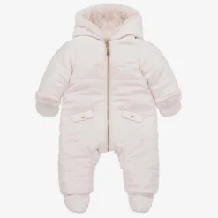 Tartine et Chocolat Snowwear*Baby Girls Pink Reversible Snowsuit
