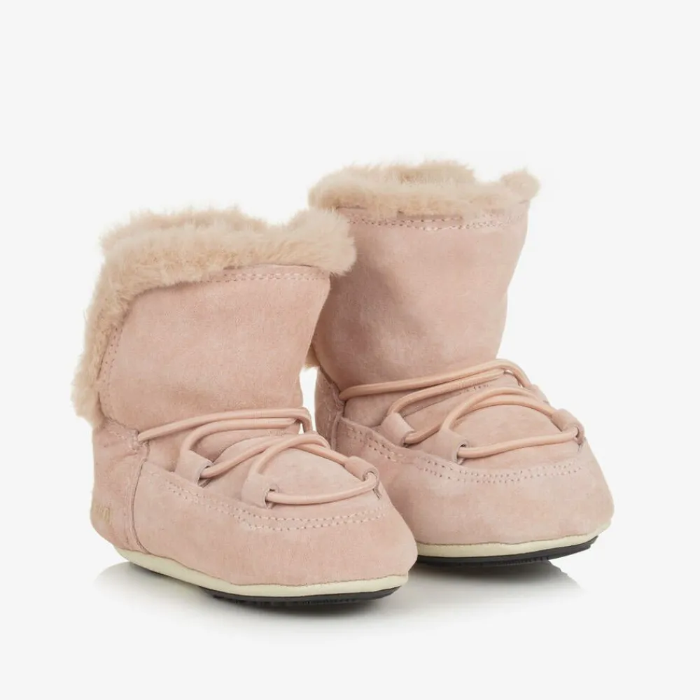 Moon Boot Boots*Baby Girls Pink Suede s
