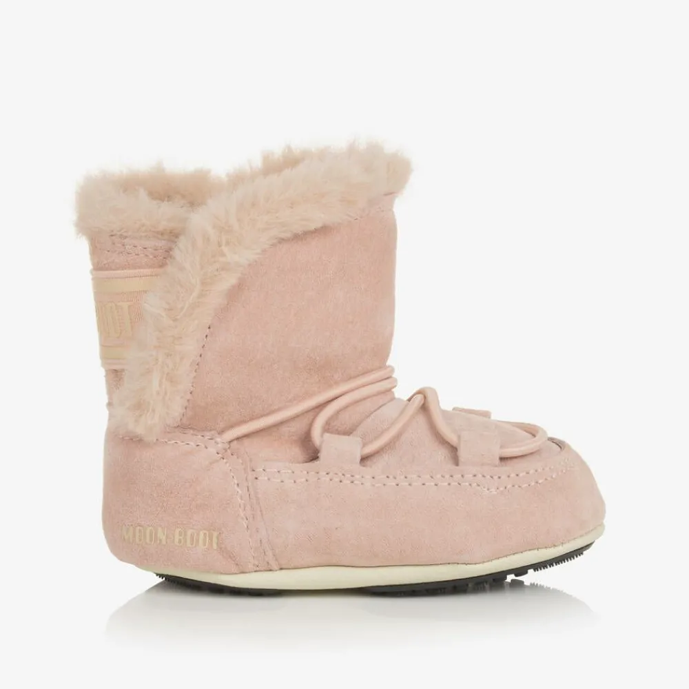 Moon Boot Boots*Baby Girls Pink Suede s