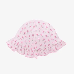 Kissy Kissy Hats|Hats*Baby Girls Pink Tulip Blossoms Pima Cotton Hat