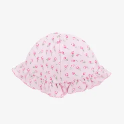 Kissy Kissy Hats|Hats*Baby Girls Pink Tulip Blossoms Pima Cotton Hat