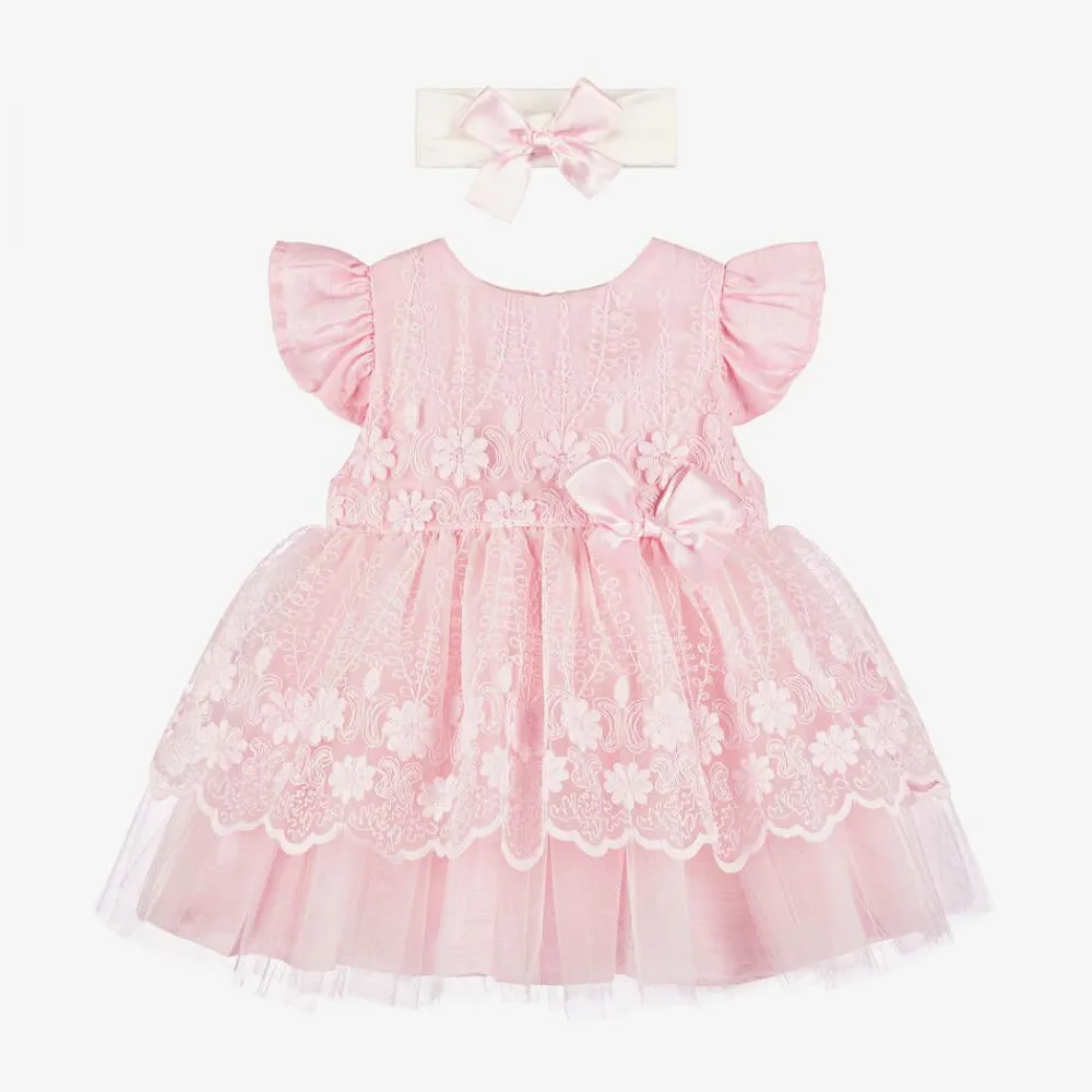 Beau KiD Dresses*Baby Girls Pink Tulle Dress Set