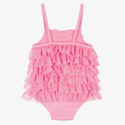 Angels Face Swimwear*Baby Girls Pink Tulle Frill Swimsuit (UPF50+) Rose