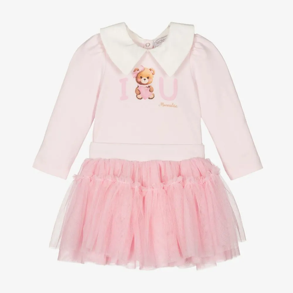 Monnalisa Outfit Sets|Outfit Sets*Baby Girls Pink Tulle Tutu Skirt Set