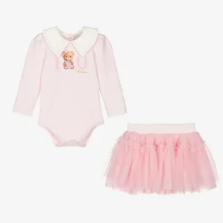 Monnalisa Outfit Sets|Outfit Sets*Baby Girls Pink Tulle Tutu Skirt Set