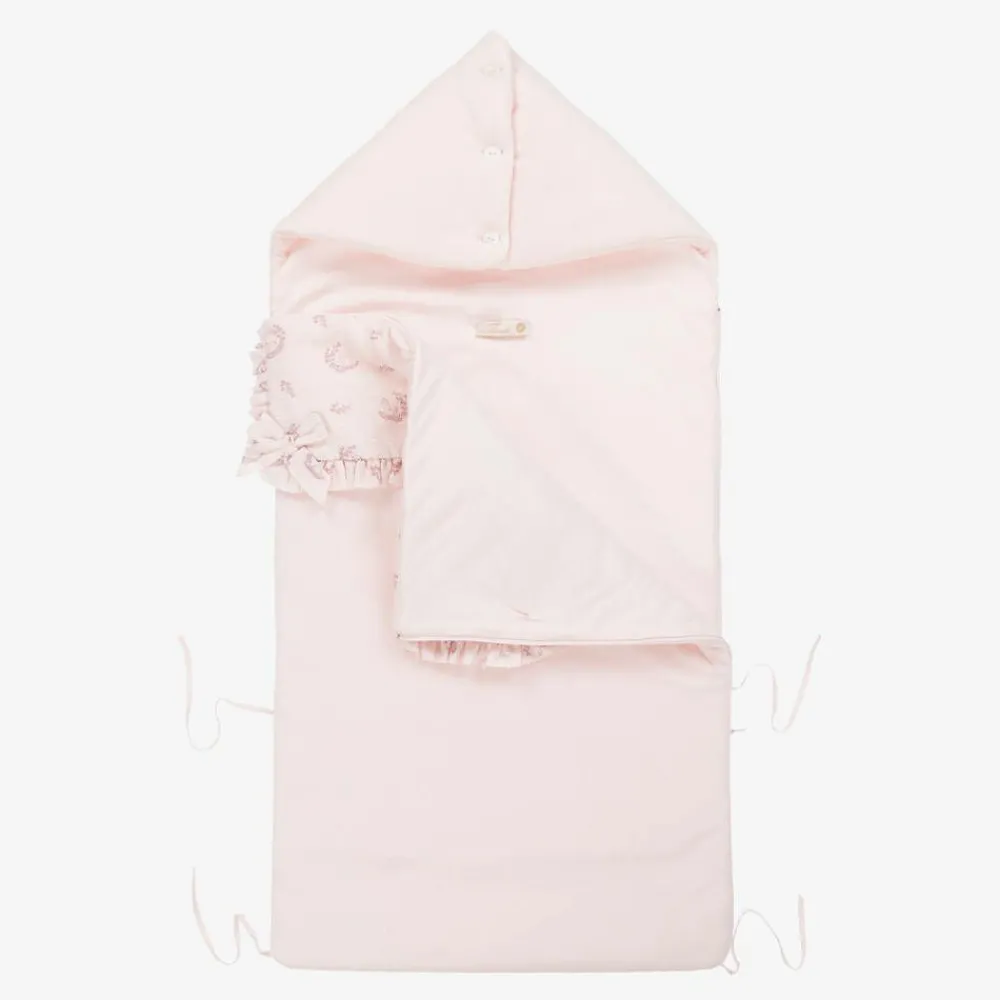 Pureté Du... Bébé Nests*Baby Girls Pink Velour Nest (87cm)