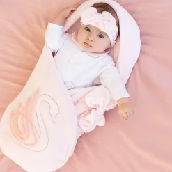 Sofija Nests*Baby Girls Pink Velour Nest (69cm)