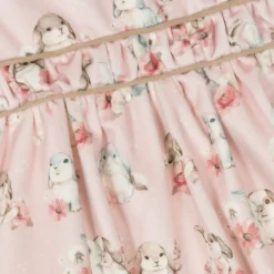 Mayoral Newborn Dresses*Baby Girls Pink Velvet Bunny Dress