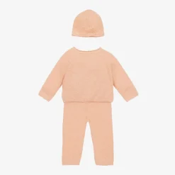 Calvin Klein Gifts|Babysuits*Baby Girls Pink Waffle Knit Babysuit Gift Set
