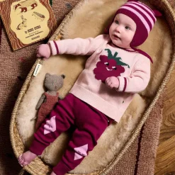 The Bonniemob Trousers|Trousers*Baby Girls Purple Knitted Trousers