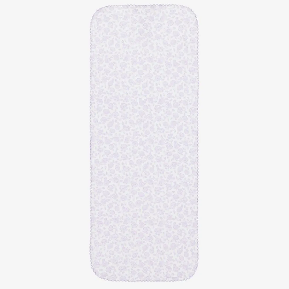 Kissy Kissy Feeding Accessories*Baby Girls Purple Summer Gardens Burp Cloth (49cm)