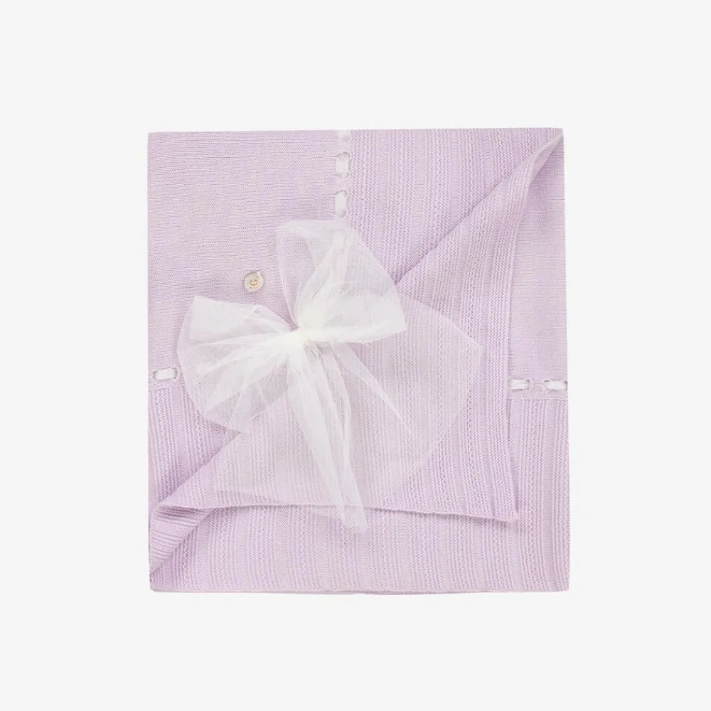 Artesanía Granlei Gifts*Baby Girls Purple Tulle Bow Blanket (102cm)
