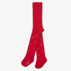 A Dee Tights|Tights*Baby Girls Red Heart Diamanté Tights