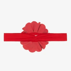Lemon Loves Layette Hair Accessories|Hair Accessories*Baby Girls Red Pima Cotton Headband TrueRed