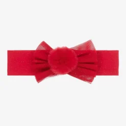 A Dee Hair Accessories*Baby Girls Red Pom-Pom Headband
