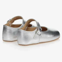 Early Days Pre Walkers|Pre Walkers*Baby Girls Silver Leather Pre-Walker Shoes