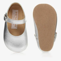 Early Days Pre Walkers|Pre Walkers*Baby Girls Silver Leather Pre-Walker Shoes