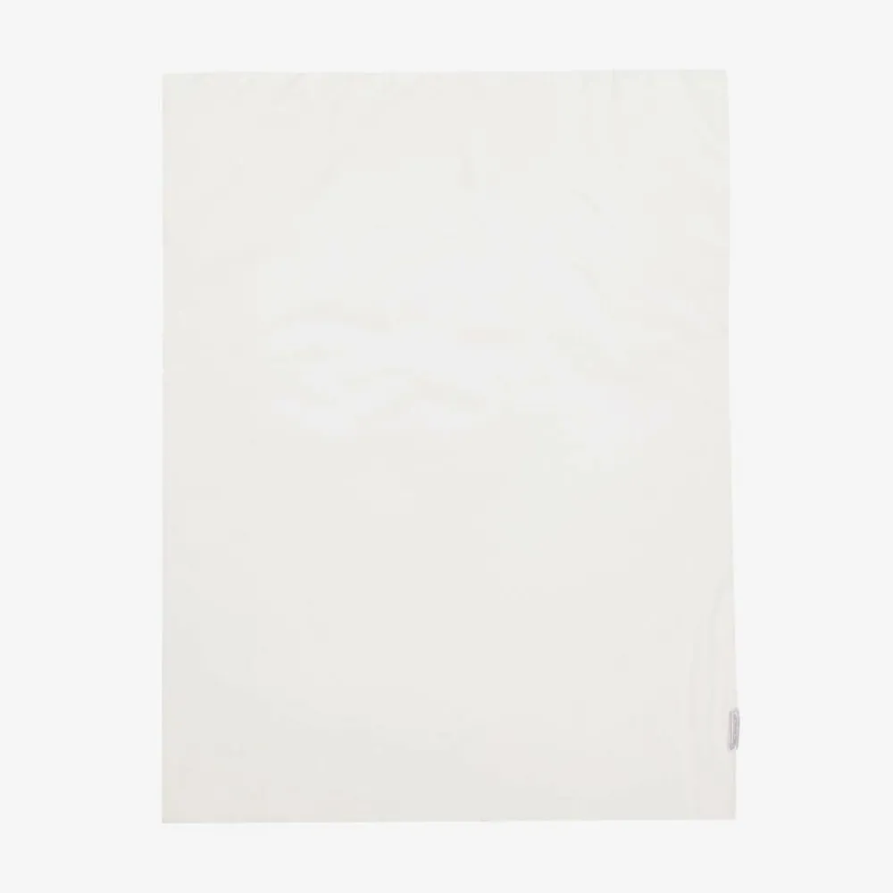 Monnalisa Gifts*Baby Girls White & Pink Cotton Blanket (87m)