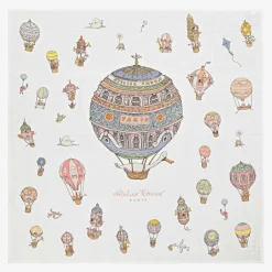 Atelier Choux Paris Sleeping Accessories*Baby Girls White Balloons Swaddle (97cm)