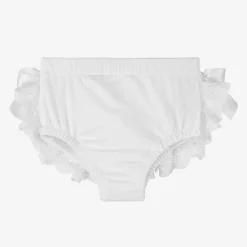 Beau KiD Shorts|Shorts*Baby Girls White Cotton Bloomer Shorts