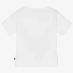 AIGNER Tops*Baby Girls White Cotton Butterfly T-Shirt